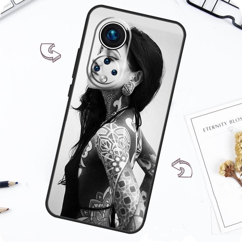 Sexy Sleeve Tattoo Girl Case For Honor Magic 7 Pro 5 6 Lite Honor 200 Pro 50 70 90 X8b X9a X8a X8 X9 X9c X9b Cover
