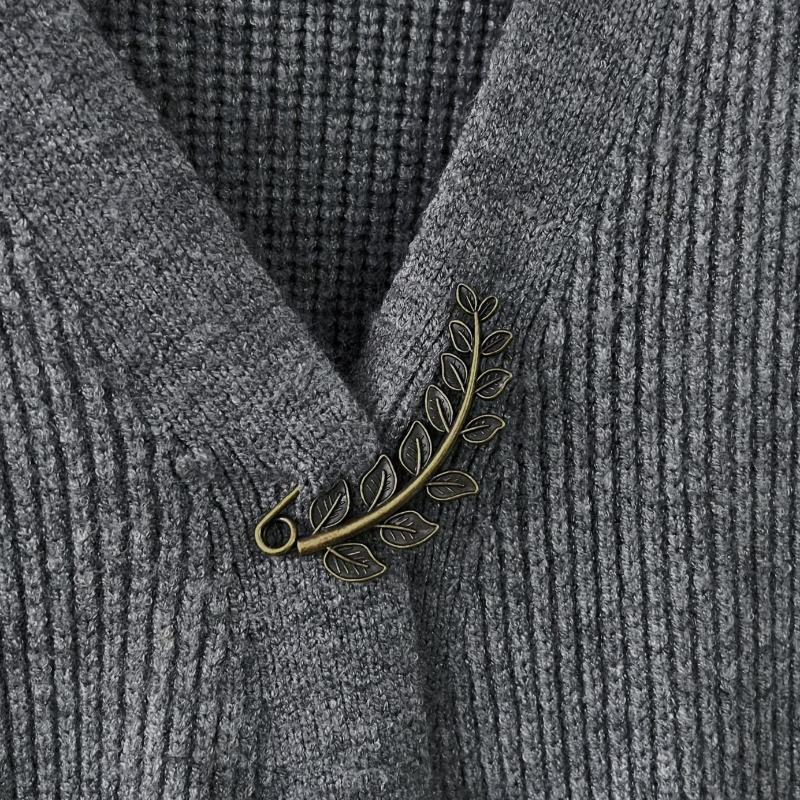 Schal-Cardigan-Verschluss Legierung Dekorative Brosche Vintage Retro Brosche Natürlicher Großer Sicherheitsnadel-Brosche Für Pendeln Schals Kleider