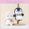 Charming Pink And Dark Grey Penguin Plush Toy Keyring Cute Backpack Accessory