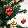 12pcsChristmas Tree Heart Hanging Ornament Christmas Decoration Pendant Gift Box Cute Matte Glossy Heart-shaped Prop Home Store