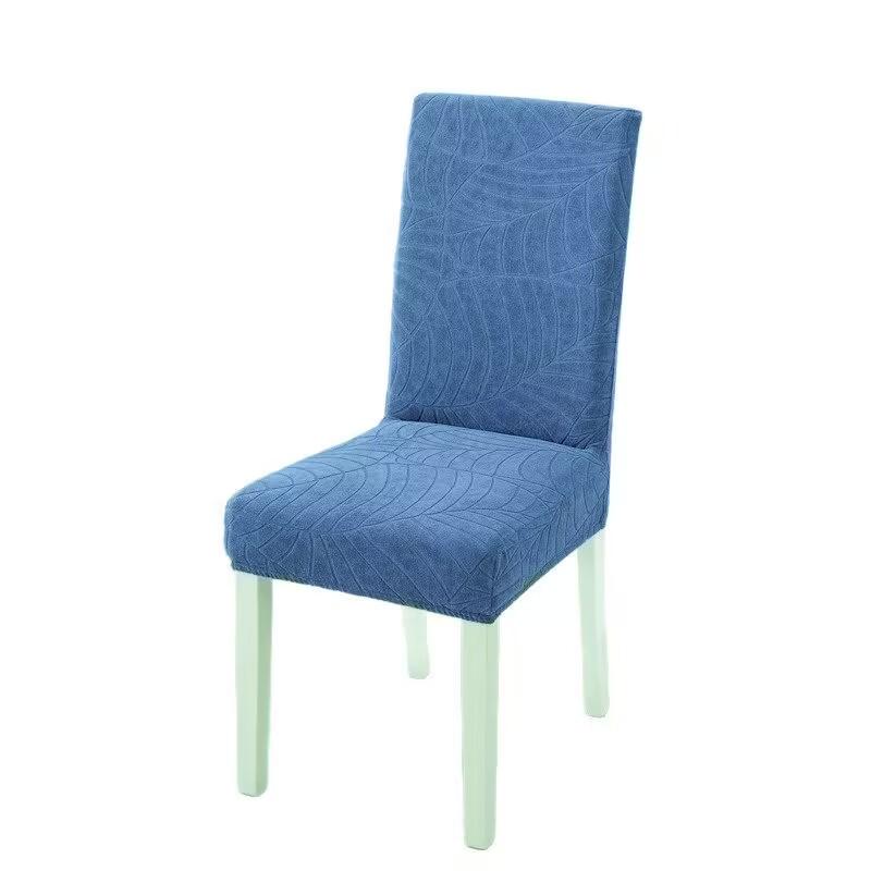 Чехол для сиденья стула для современной столовой со спинкой, эластичный, полный комплект синий