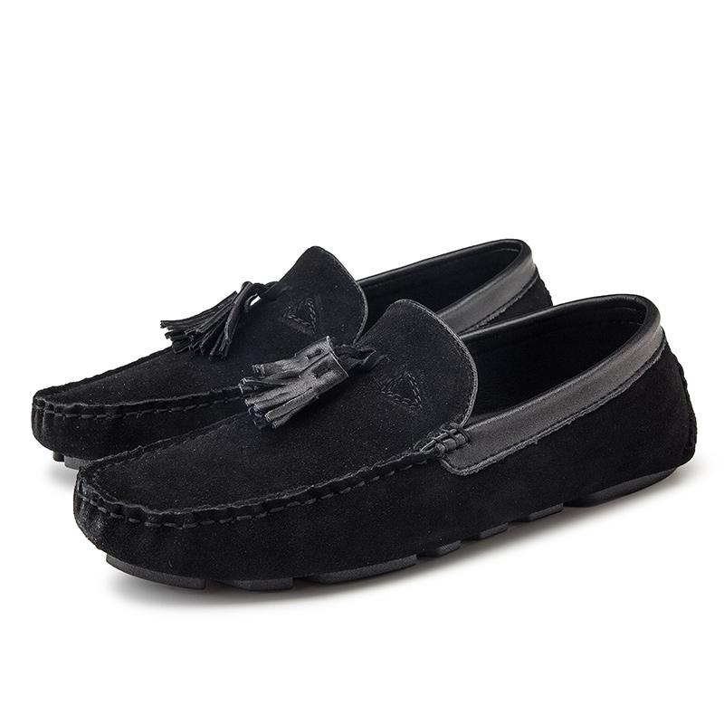 Italian Walking Shoes New Men Loafers Soft Moccasins Summer Shoes Man High Quality Mens Shoes Casual Suede Leather Driving Flats