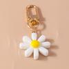 Lovely Candy Color Daisy Flower Keychain for Women Girls Keyring Pendants for Car Keyholder Handbag Decor DIY Jewelry Gifts