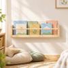 Wall-Mounted Wooden Storage Shelf Child-Friendly Wall with Bead