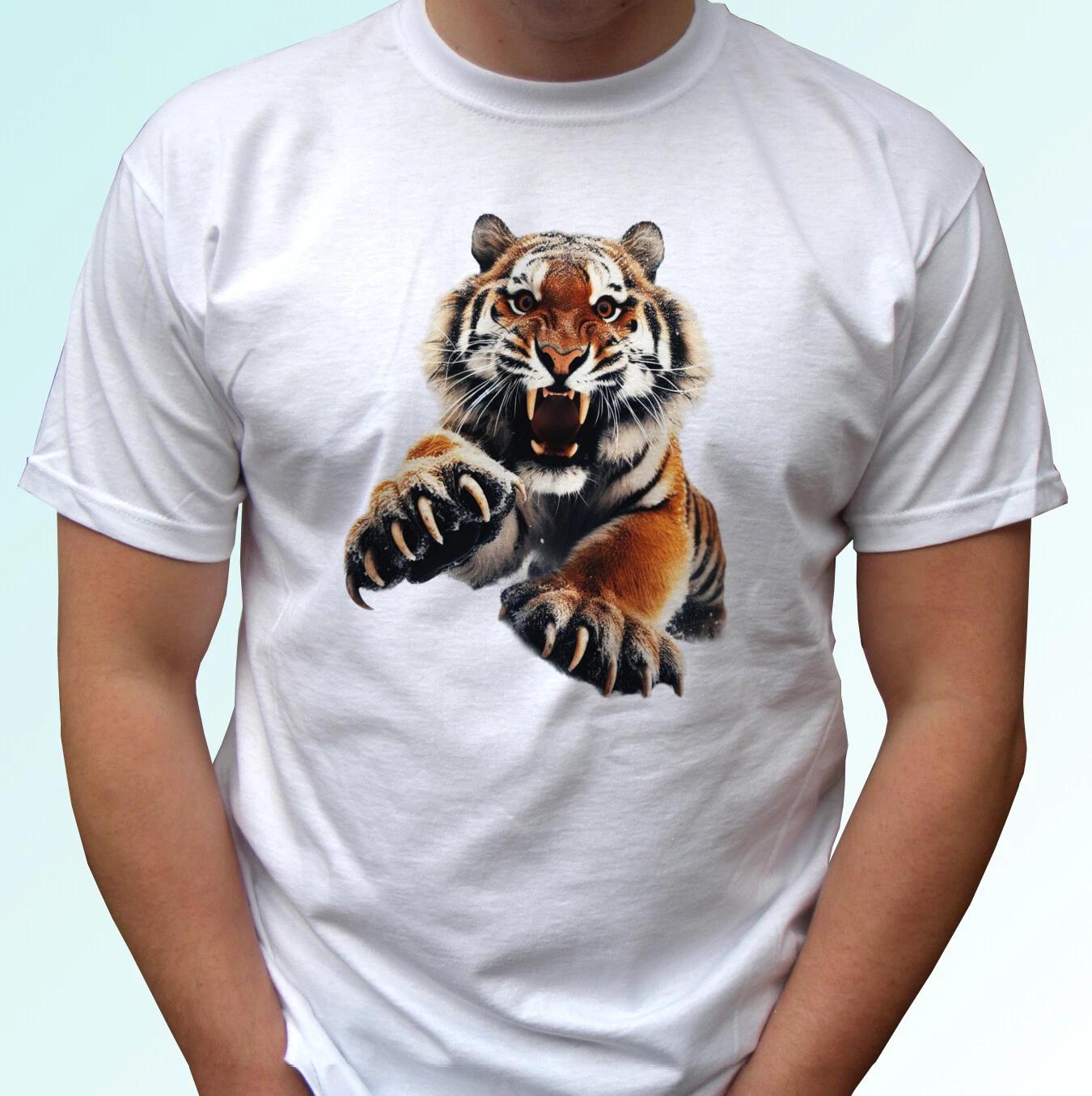 

Tiger kids boys T-Shirt tee top wild cat tigris fight animal gift s s kids sizes 150