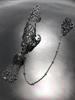 Wooing Tassel Silver Jointed Ring 2 Armoring Black Gold & Black Stone