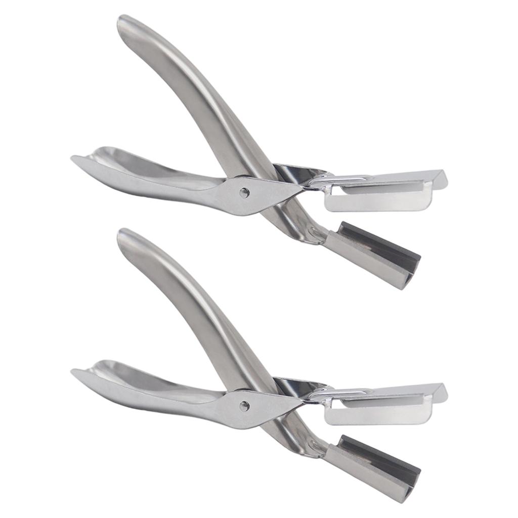 2 Stück Professionelles Stahl-Schälwerkzeug für Flusskrebse Ergonomischer Griff Sicherer Flusskrebs-Schäler Schwanzentferner Küchenhelfer