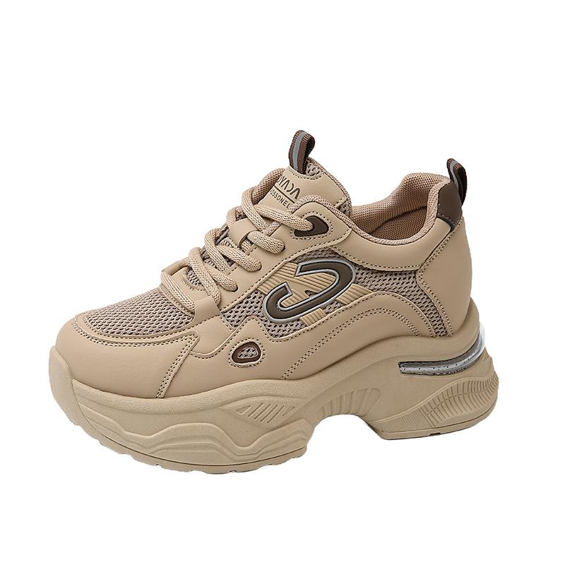 

European Station Dad Shoes Women s --2025 New Autumn Breathable Running Shoes Comfortable Platform Casual Sneakers Women s 40 хаки