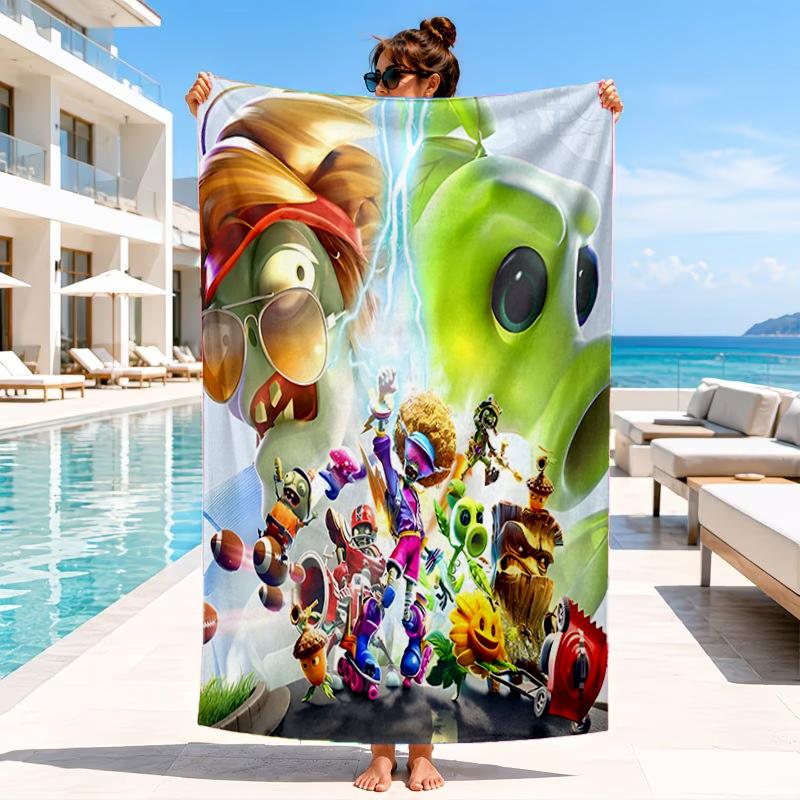 Vibrant Battle Zombies Beach Towel, Microfiber Beach Towel, Perfect For Pool, Beach, Travel, Home Decor Beach Party Fan Gifts
