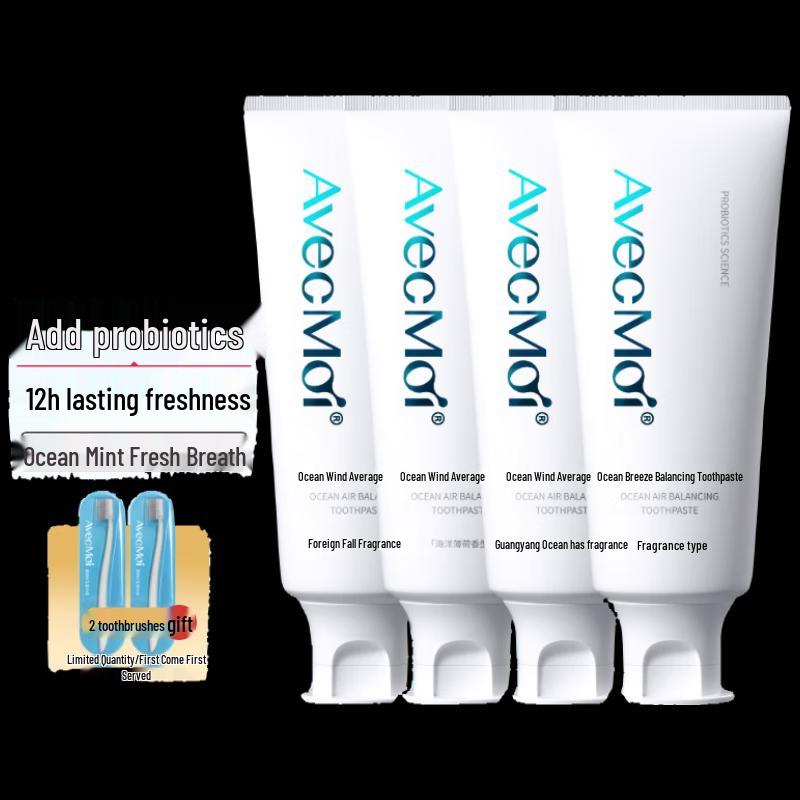 Avec Moi Ocean Breeze Probiotic Toothpaste Set