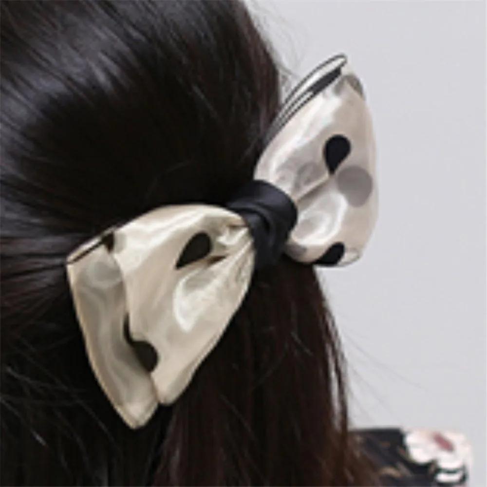 Automatic ribbon hair clip, women s automatic ribbon hair clip, half-up hair clip, ponytail fixing clip