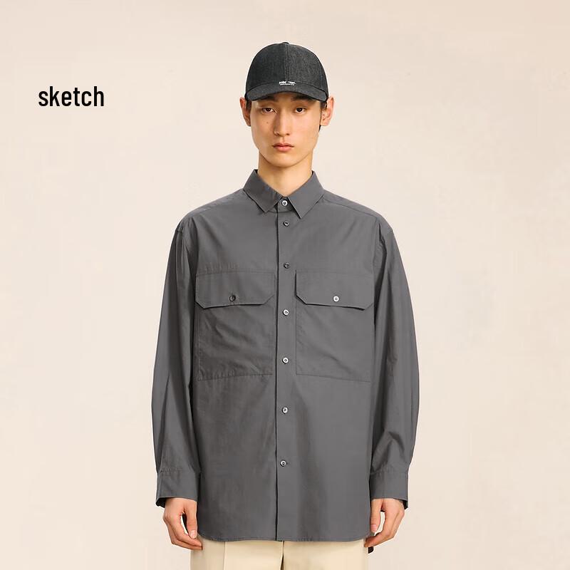 CROQUIS Men's Loose Fit Long Sleeve Casual Shirt
