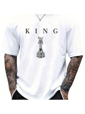 Camiseta de Hombre THE KING Ajedrez 180G
