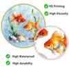Creative Goldfish Playing Water Static Cling Wall Sticker for Living Room Bedroom Study Home Decor
