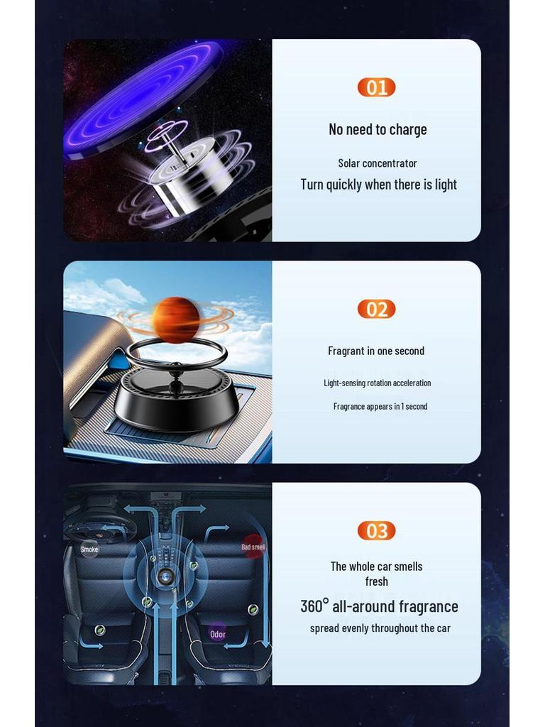 Car Solar Planet Aromatherapy Air Freshener Ornament