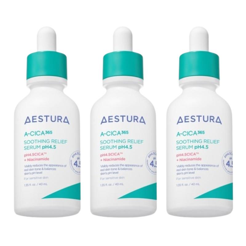 Aestura A-Cica 365 Soothing Relief Serum pH 4.5 40ml – Sensitive Skin Calming Serum, pH Balancing, Cica Care, Hydrating & Skin Barrier Support