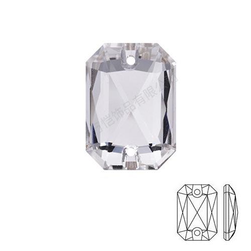 K9 Glass Crystal Rectangular Octagonal Hand Sewn Diamond Diy Rhinestone Clothing Creative Beauty Accessories