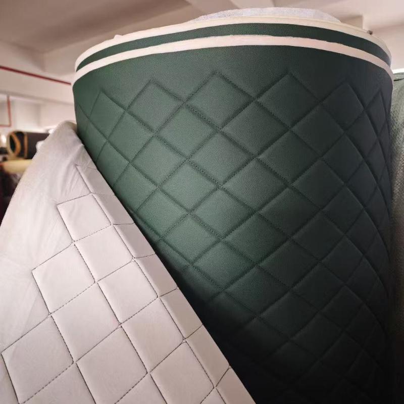 100x155cm Tessuto Trapuntato Ecopelle Ricamo Tessuto per Rivestimenti Tetto Auto Comodino Pelle Porta Spugna Bordatura Decorazione