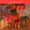 Set cadou de Crăciun cu cutii și lumini LED pentru decorarea sărbătorilor și atmosferă festivă