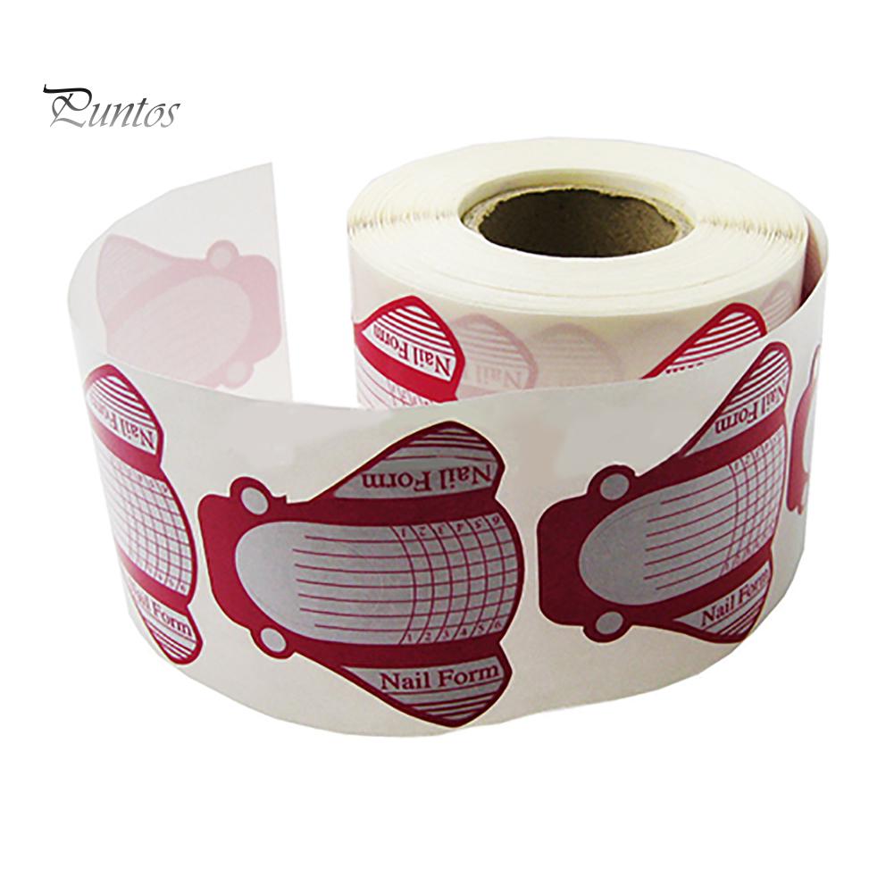 Puntos Nail Art 100Pcs French Tip Extension Forms Guide Acrylic UV Gel Sticker DIY Tool