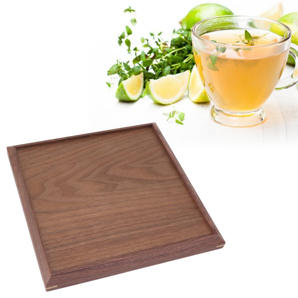 Square Wooden Serving Tray Wooden Wooden Platter Tea Serving Serving Tray  Dining Room S