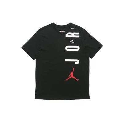 Camiseta Esportiva de Manga Curta com Gola Redonda e Estampa do Logotipo Air para Homens Tops Preto CZ8403-010