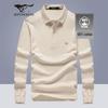 Seven Wolves Men's Business Casual Long-Sleeve Polo Shirt