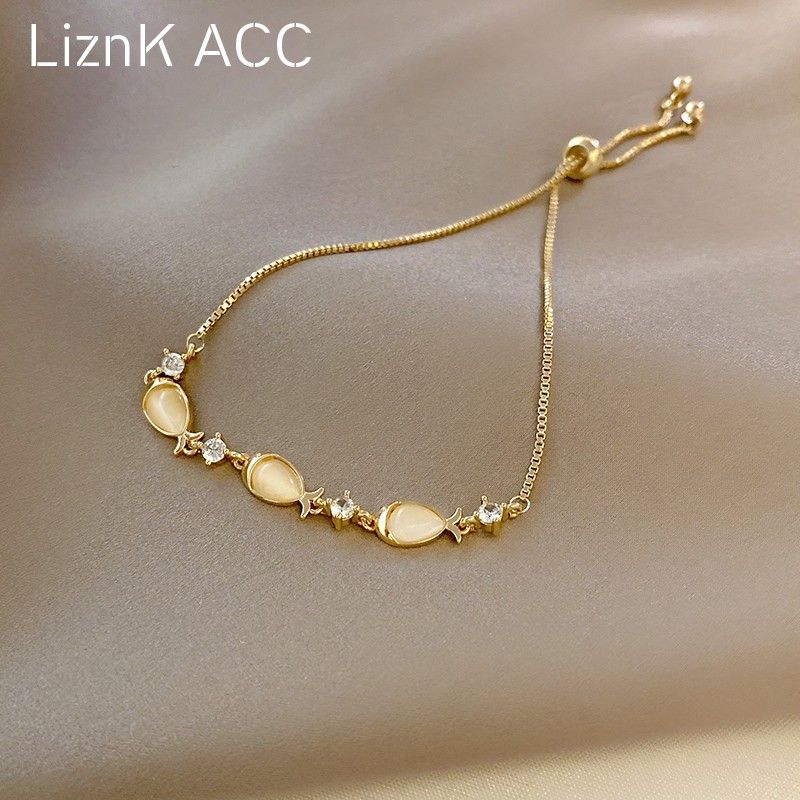 

Новый модный золотой браслет из циркония с рыбками для женщин, регулируемый браслет, ювелирные изделия для вечеринок, подарки