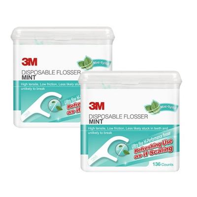3M Μέντα Οδοντικό Νήμα Μεγάλης Χωρητικότητας, 2 Τεμάχια, 136 Τεμάχια
