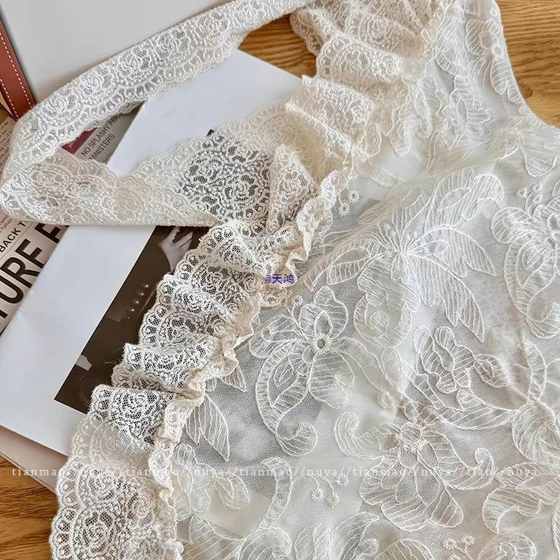 Damen Ballettrock mit Spitzensaum, Peplum-Bund und dreieckigem Schal-Accessoire (Stil 2025)