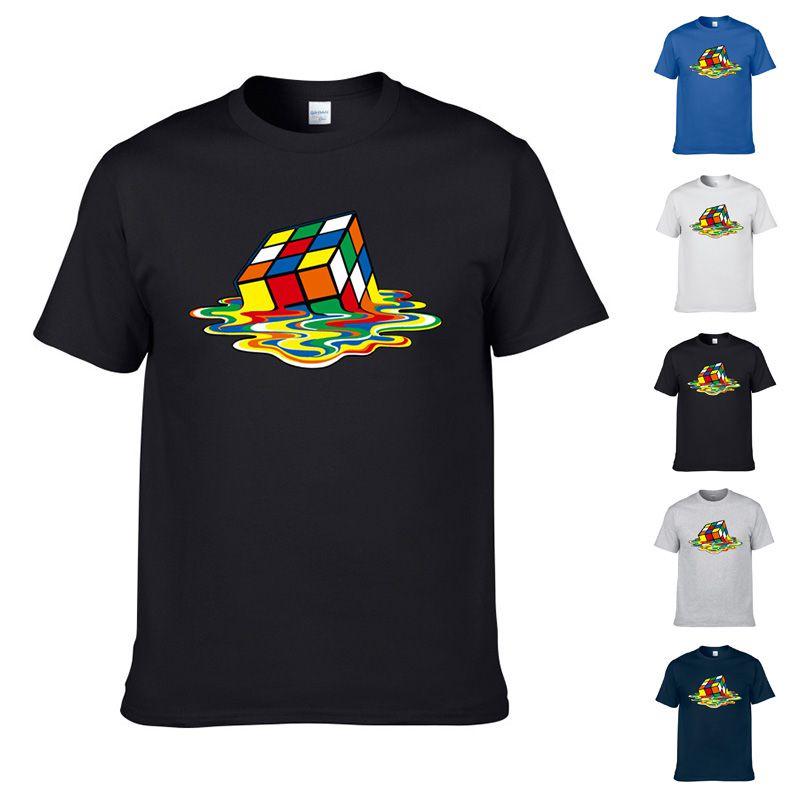 Cube Melting Rubix Sheldon Inspired By The Big Bang Theory Mens Tshirt Tops Tee