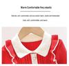 Girls' 2025 Princess Style Sweater Dress - Knitted Pullover for Spring & Winter, Korean Fashionable Wool Dress.