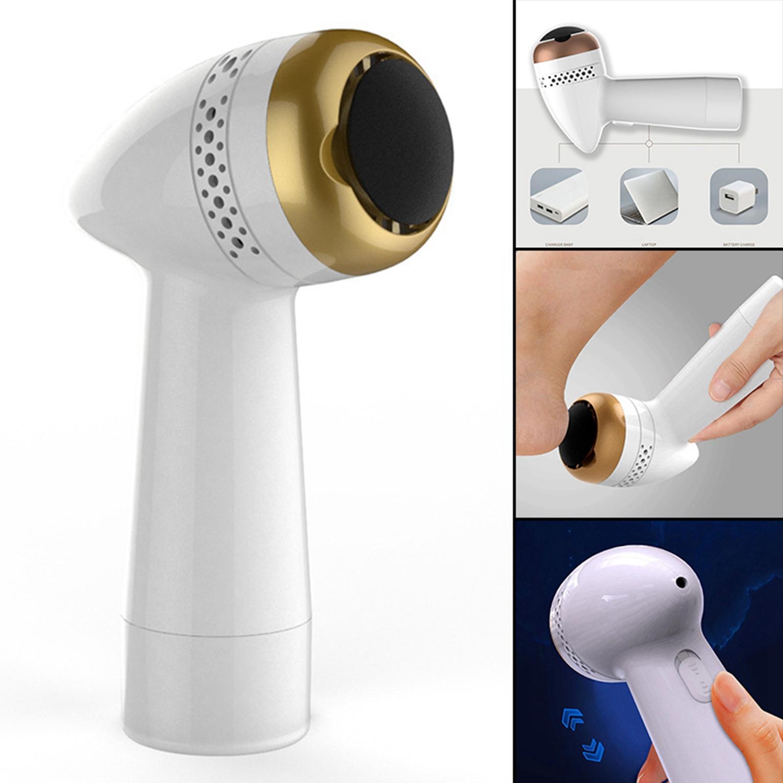 Professional Electric Foot File Vacuum Adsorption USB Rechargeable Callus Remover Foot Grinder for Deadskin Cracked Heels белого золота