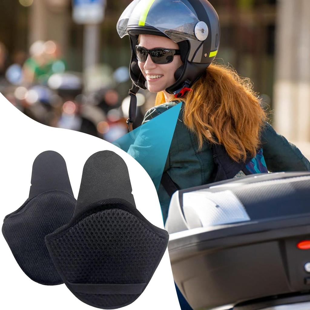 Motorcycle Helmet Ear Pads Detachable Winter Ear Warmer Windproof Ear Covers 1 Pair Cold Weather Ear Pads