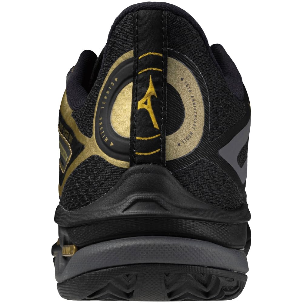 Tennis Shoes Wave Exceed TOUR 6 OC Artificial Grass Court Club Activities Lightweight Soft Tennis Hard Tennis Dark Gray x Gold x Black cm 2E [Mizuno]