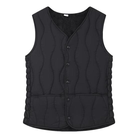 Women's Warm Padded Vest Lightweight Sleeveless Slim Fit Waistcoat Windproof Single-breasted Solid Color Vest for Fall