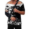 Men's Tie- Adaptive Shirt with -Away Short Sleeves and Full Front Closure