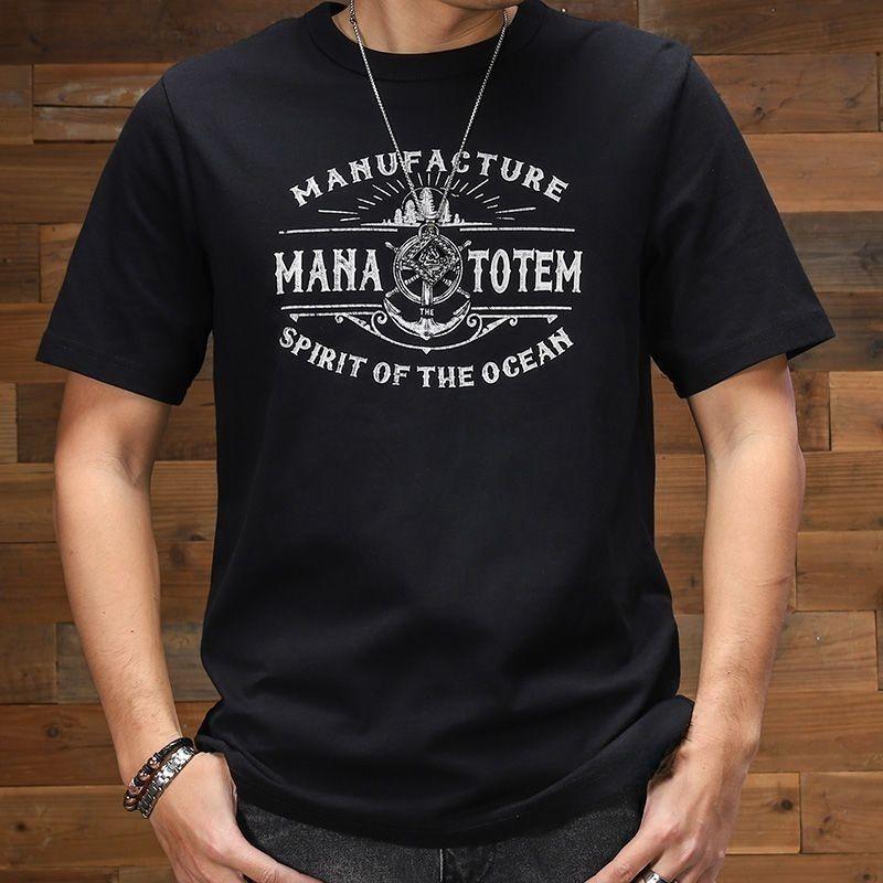 

Vintage Men Clothing Pure Cotton Casual T-Shirts Summer Thin Streetwear Fashion Letter Print Short Sleeve Loose Versatile Tops L чёрный