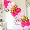 Pink Theme Balloons Garland Hot Pink Gold Balloons Arch Kit Birthday Party Baby Shower Gender Reveal Wedding Anniversary Decor