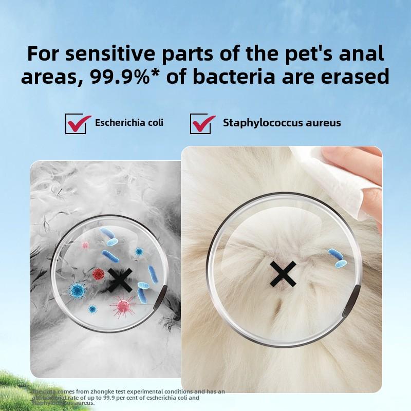 Hippie Dog Pet Dog Special Wet Toilet Paper 60g40 Pumping Cat Cleaning Wipes Wet Wipes for Toilet