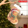 Christmas Decoration Fireplace Hanging Stocking 1pc Cute Gingerbread for Man with Santa Hat Socks-pattern Chri