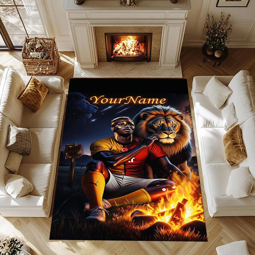 Galatasaray 414 Customizable Name Floor Mat Suitable for Dormitory Decorate Room Balcony Entryway Antislip Carpet Decorate Offices