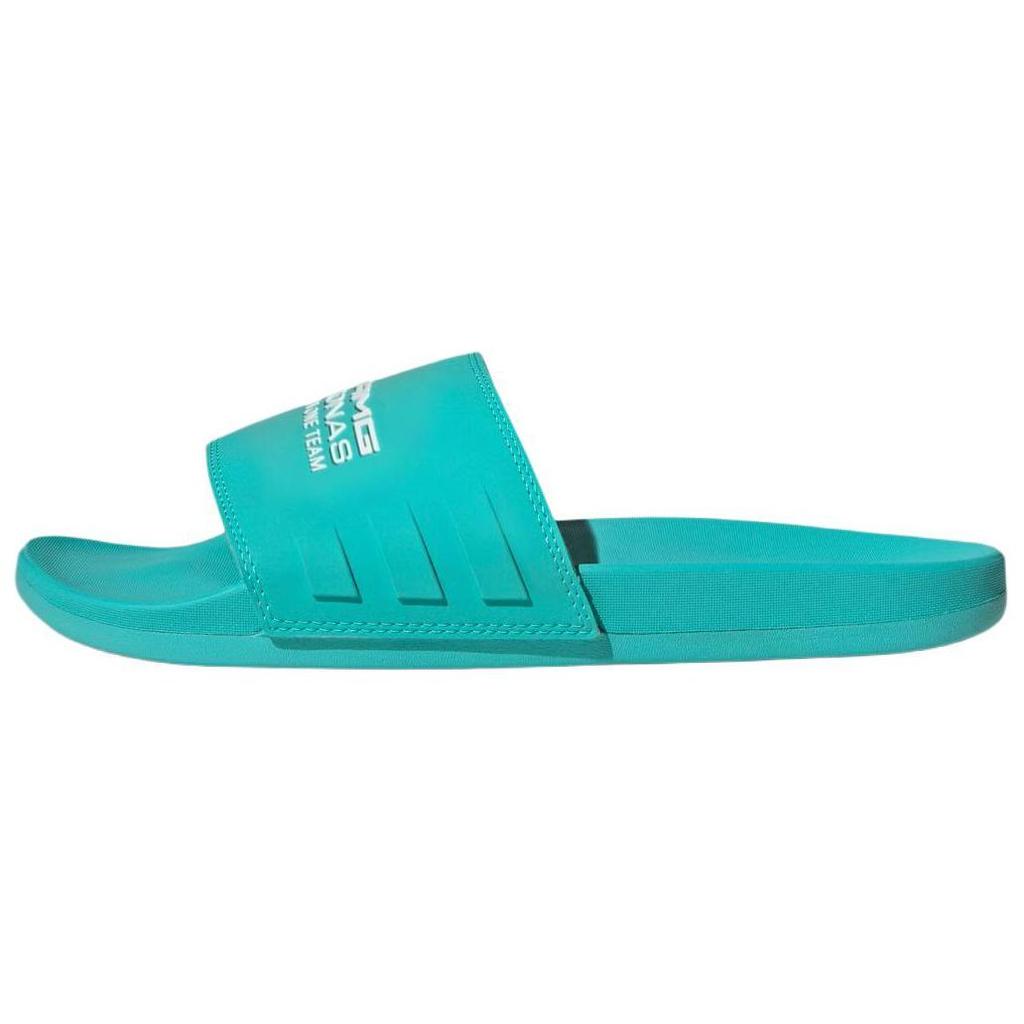 New Adidas Adilette Comfort Slides Mercedes AMG Petronas Formula One Team Semi Mint Rush JR1071
