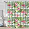 Bathroom Waterproof Curtain Digital Printing Tree Branches Bird Shower Curtain Free Punching Toilet Partition Curtain Shower Cloth