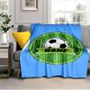 1PC Custom Name Soccer Field Ball Name blanket versatile,all-season throw suitable for the living room,bedroom,camping,travel,and gift