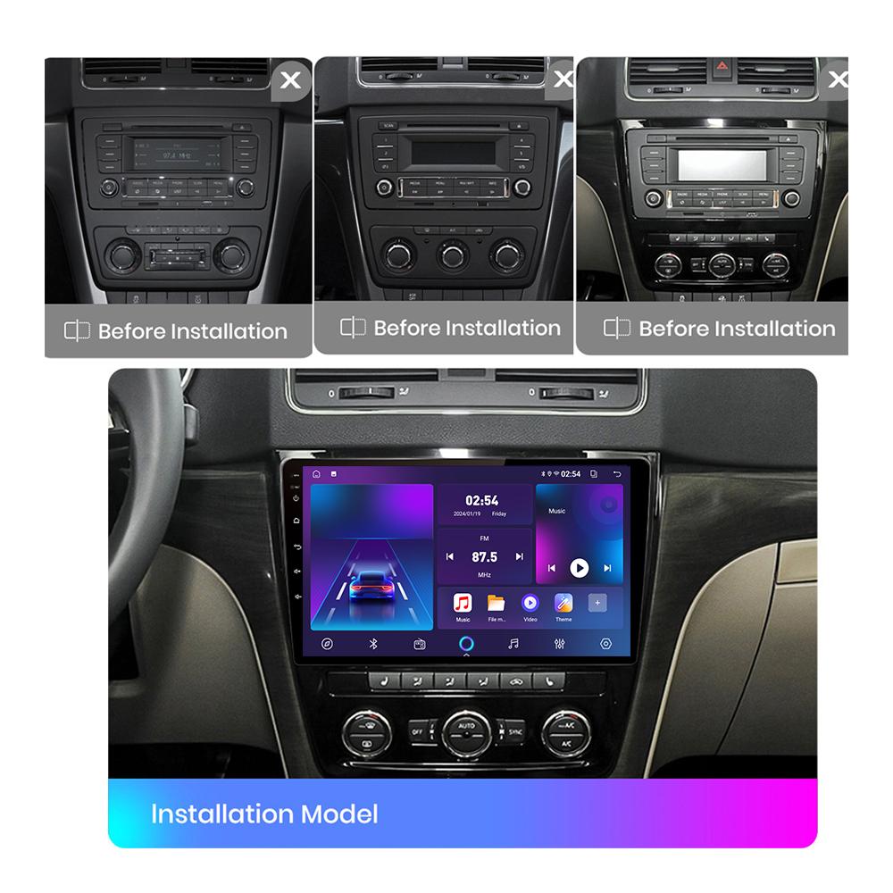 Android Car-Play Car Radio For Skoda Yeti 2009-2018 Multimedia Player Head Unit Stereo GPS Navigation BT WIFI,2+64GB