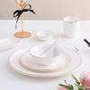 New Chinese Style Gold Rim Ceramic Tableware Set