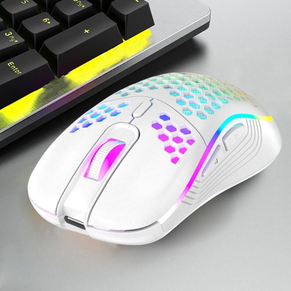 Ergonomic Design RGB Lighting Mouse Rechargeable 2.4G Wireless Mouse Gaming Mouse  PC