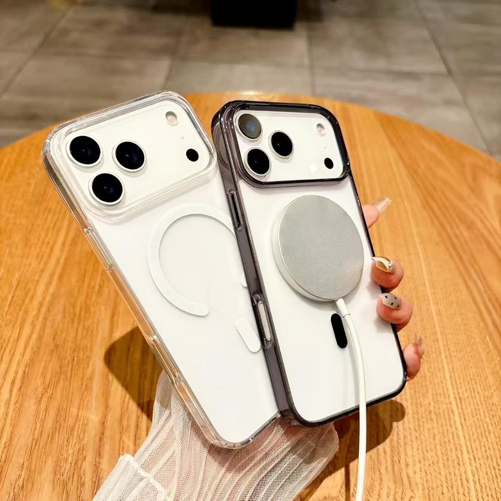 Hybrid Case For  iPhone 17 Air 16 16e 15 14 13 12 11 Pro Max Plus Mini Strong Magnetic For Magsafa Candy Color Matte Hard Cover