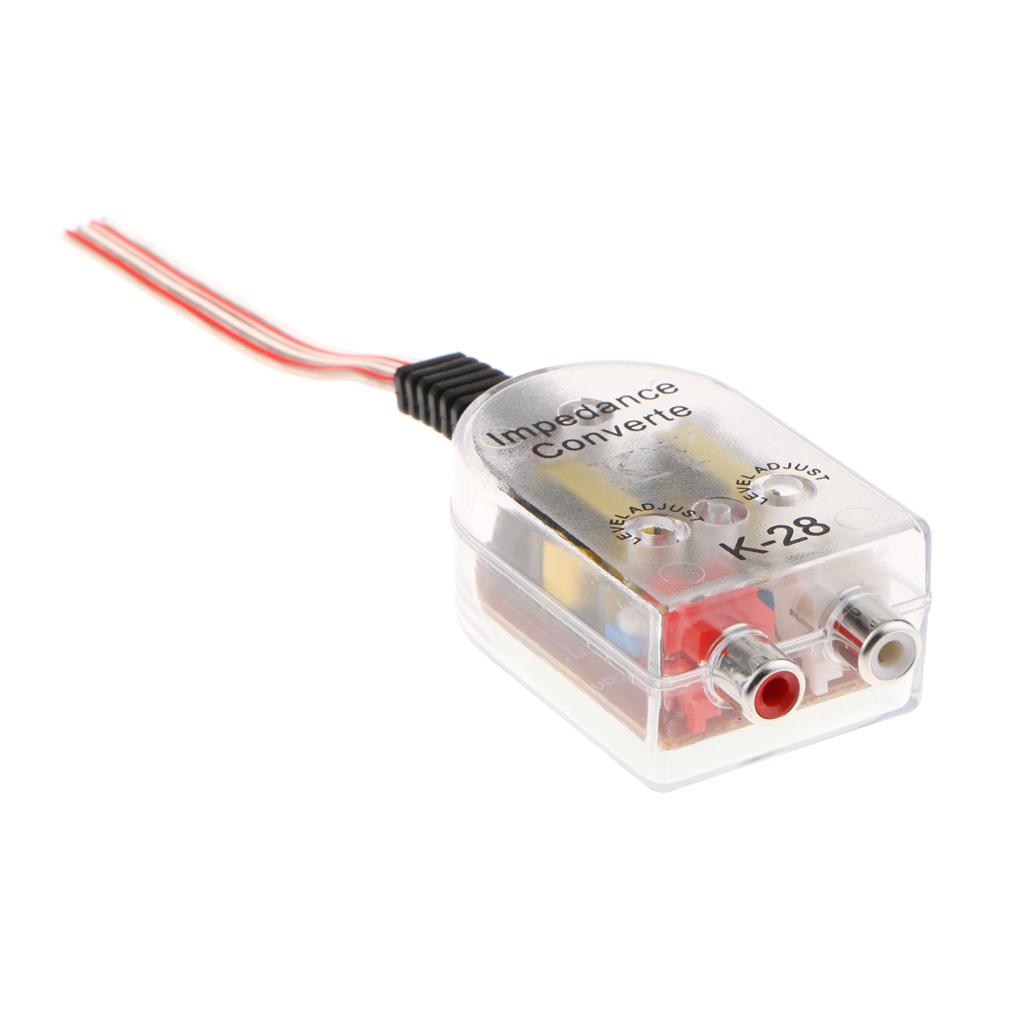 Buy Car Dash RCA Subwoofer Audio Cable Wiring Adapter High To Low Level